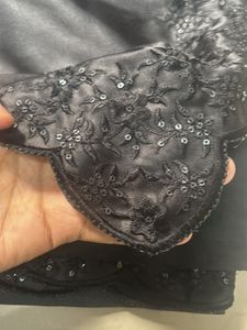 Elegant Black Embellished Saree