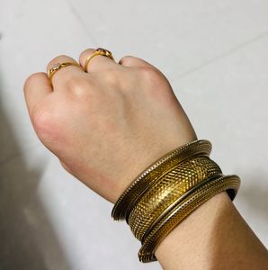 Oxidised Golden Bangle