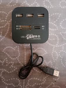 USB Hub usb2.0 480Mbps Card Reader 3 Port Combo US