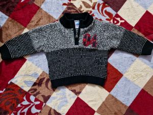 Black &amp; Grey Sweater For Boys (12-18 Months)