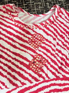Red &amp; White Striped Dress