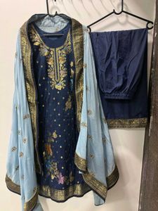 Navy Blue Palazzo Set