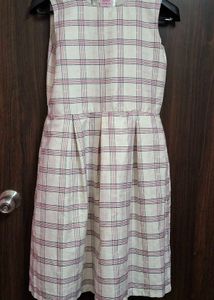 Pink Checked Midi Dress With Bolero🎀