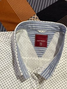 White dotted short sleeve shirt