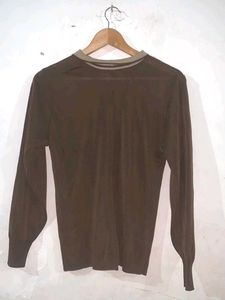 Aesthetic Brown Top With Collar