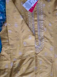 Elegant Gold Embroidered Kurta