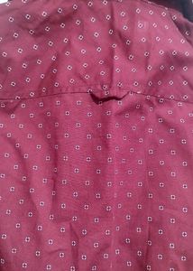 Burgundy Dotted Shirt