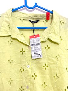 Green Embroidered Top
