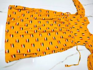 Mustard Anarkali Kurti
