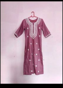 Pink Embroidered Kurta Set