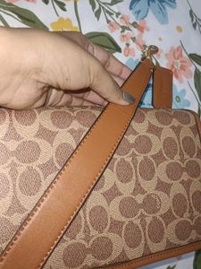Coach Coated Canvas Signature Shoulder Bag