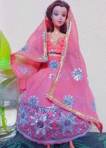 Barbie ♥️ Cute Peach Colour Lehanga