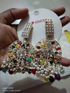 Colorful Beaded Dangle Earrings