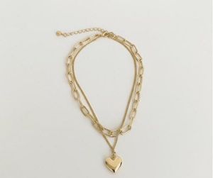Gold Heart Layered Necklace