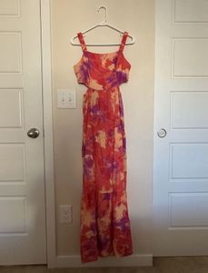 Junior SO Tiered Side Cutout Maxi Dress