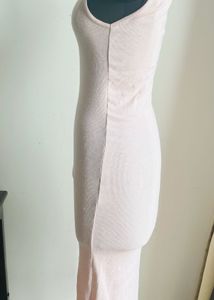 Stretchable Baby Pink Cotton Dress