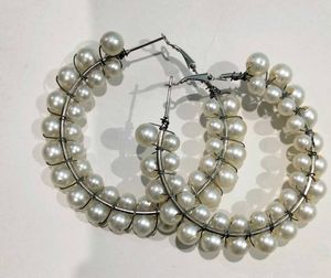 Pearl Hoop Earrings