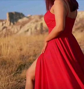 Red Spaghetti Strap Maxi Dress(New)