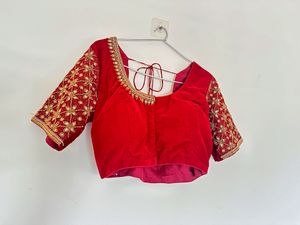 Maroon Embroidered Blouse