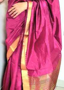 Elegant Magenta Silk Saree