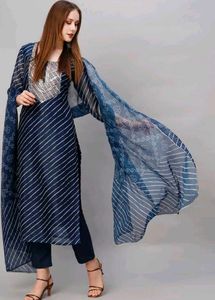 Elegant Navy Blue Kurta Set