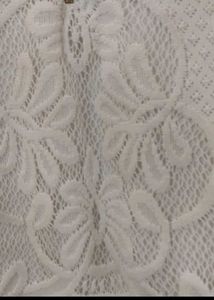 White Lace Overlay Dress