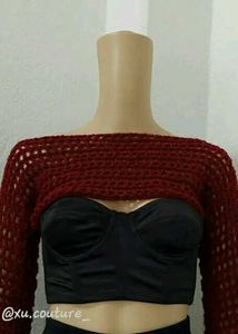 Crochet Maroon Bolero