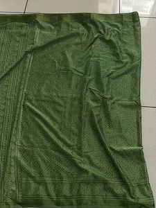 Green Printed bandhani Saree