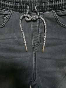 Grey Denim Joggers