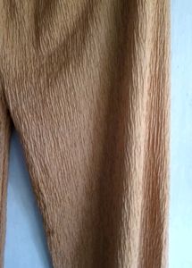 Textured Tan Co Ord Set (PANT AND T - SHIRT )