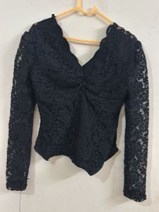 Elegant Black Lace Top