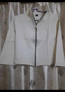 White Crop Jacket