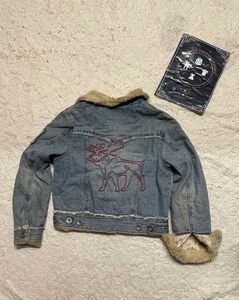 Denim Jacket w/ Fur Collar