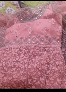 Pink Embellished Anarkali Dress