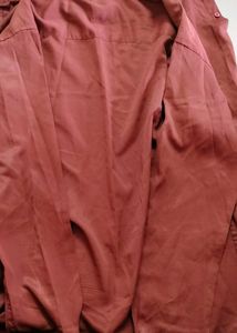 Maroon Shiny Long Sleeve Shirt