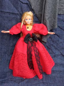 Barbie Red Bow ♥️ Gown Only Dress 👗 [ NO DOLL]