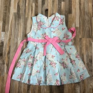 Baby Girl Blue Pink Party Wear Elegant Frock | Dress