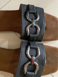 Leather Slip-on Sandals