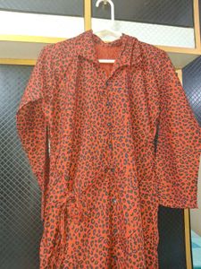 Leopard Print Button-Down Dress