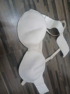 Branded White  Solid Cozy Underwire Bra
