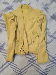 Yellow Blazer Dress