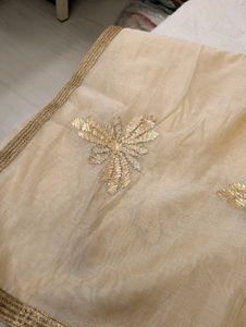 Golden Skirt And Dupatta Set With Gota Work