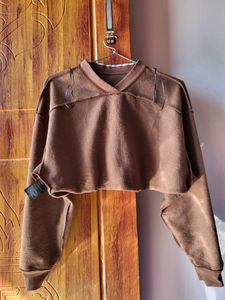 NEW H&amp;M Oversized Cropped Sweatshirt/ S