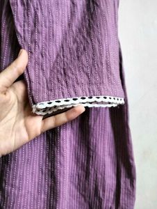 Purple Striped Tunic Top