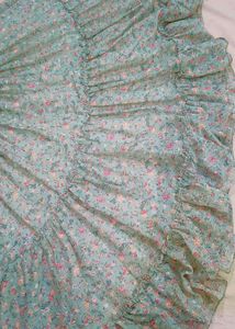 High Flared Printed Frock