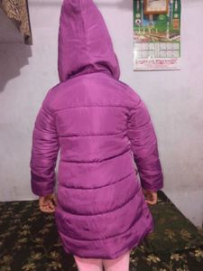 Purple Quilted Puffer Coat#photography#FaithCommun