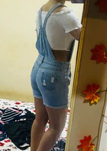 Cute Denim Dungaree Shorts