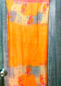 Orange Printed Dupatta