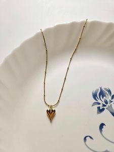 Trendy Golden Heart Anti-Tarnish Necklace