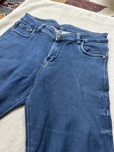 Dark Blue Skinny Jeans with Lace-Up Ankle detail